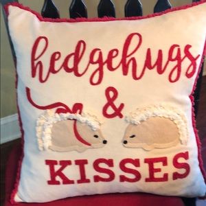 Hedgehog textured pillow